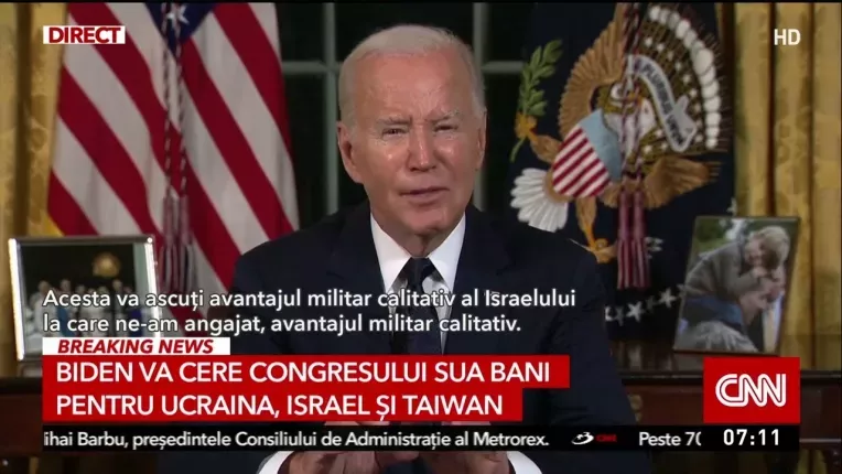Biden: Este vital pentru securitatea SUA ca Israelul si Ucraina sa castige