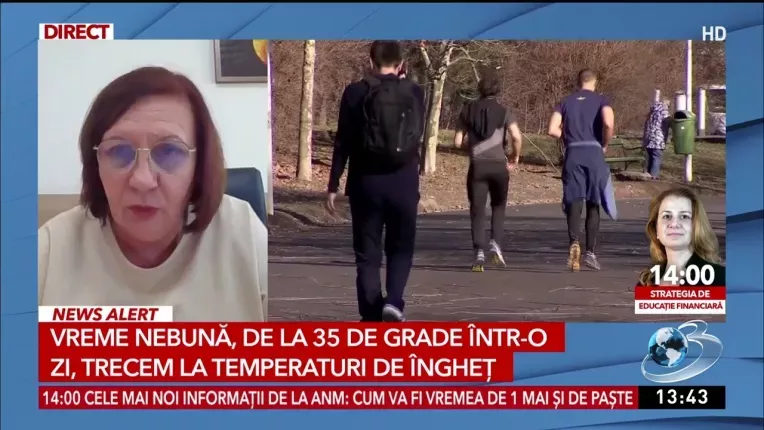 De la 35 de grade intr-o zi, trecem la temperaturi de inghet. Elena Mateescu, prognoza actualizata
