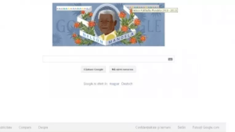 GOOGLE IL OMAGIAZA PE NELSON MANDELA, PRINTR-UN DOODLE SPECIAL