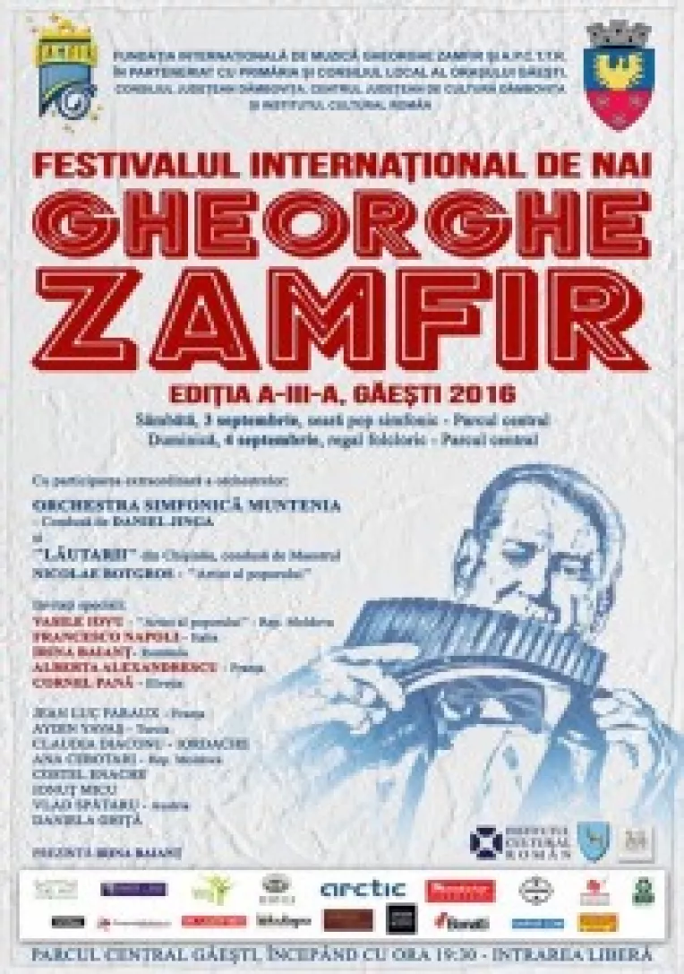 La Gaesti are loc cea de-a III-a editie a Festivalului International de Nai Gheorghe Zamfir
