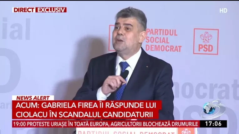 Marcel Ciolacu: N-o sustin mai mul pe Gabriela Firea decat pe alt candidat PSD in alegerile locale